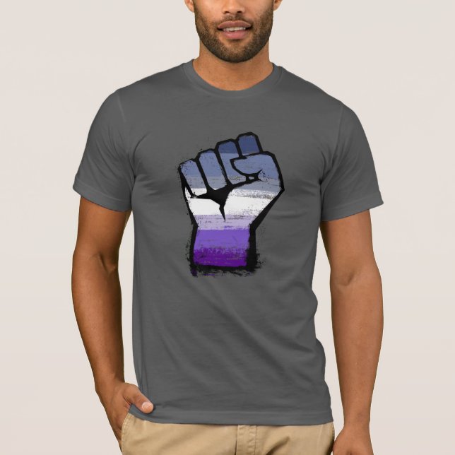 T-shirt Poing de fierté lesbienne masculine (Devant)