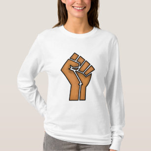 T-shirt poing de fierté noire unité histoire unité Africai