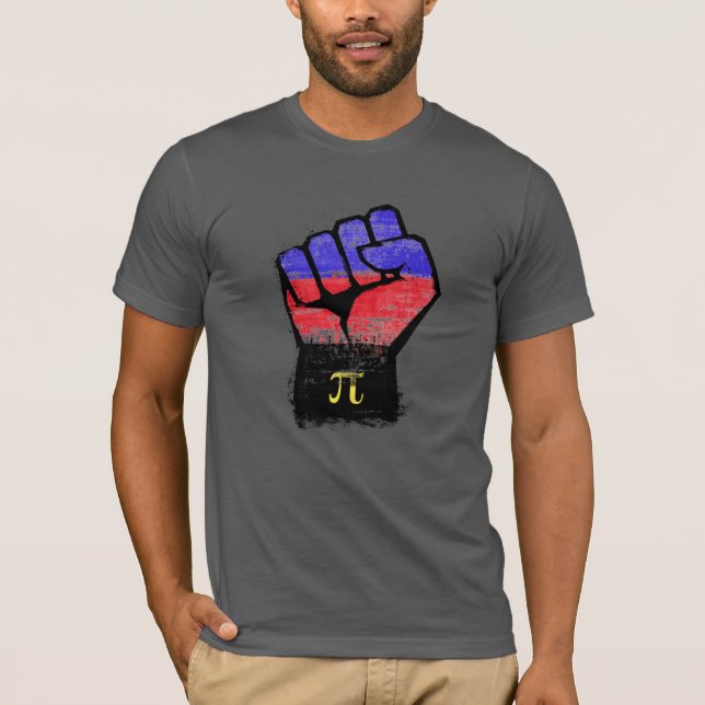 T-shirt Poing de fierté polyamour (Devant)