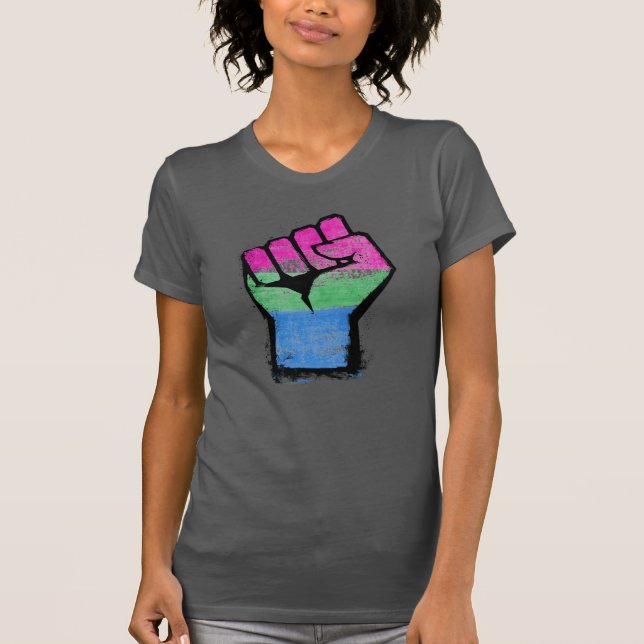 T-shirt Poing de fierté polyssexuelle (Devant)