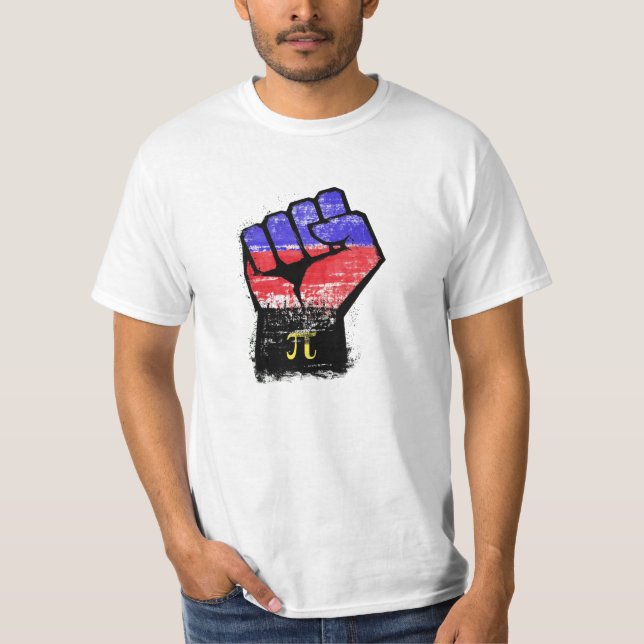 T-shirt Poing de la fierté de la protestation polyamoureus (Devant)