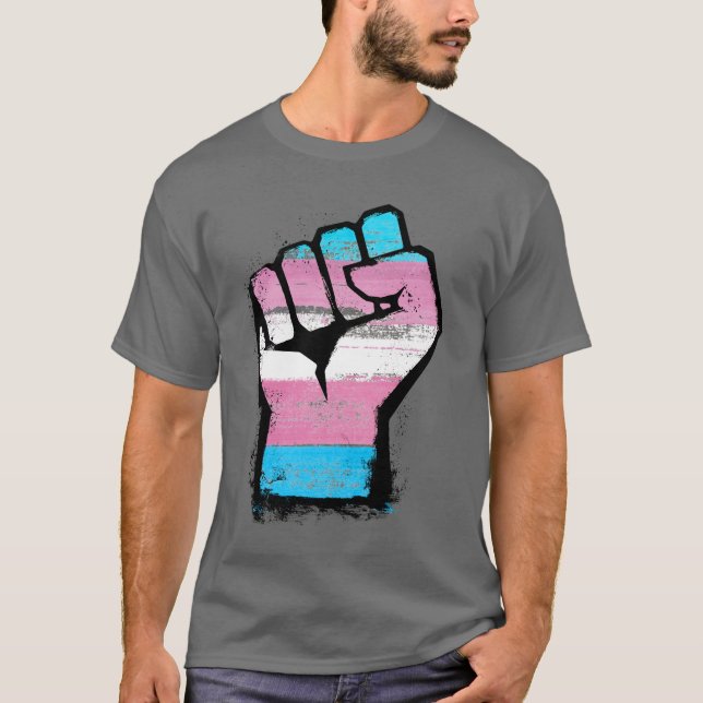 T-shirt Poing de la fierté trans (Devant)