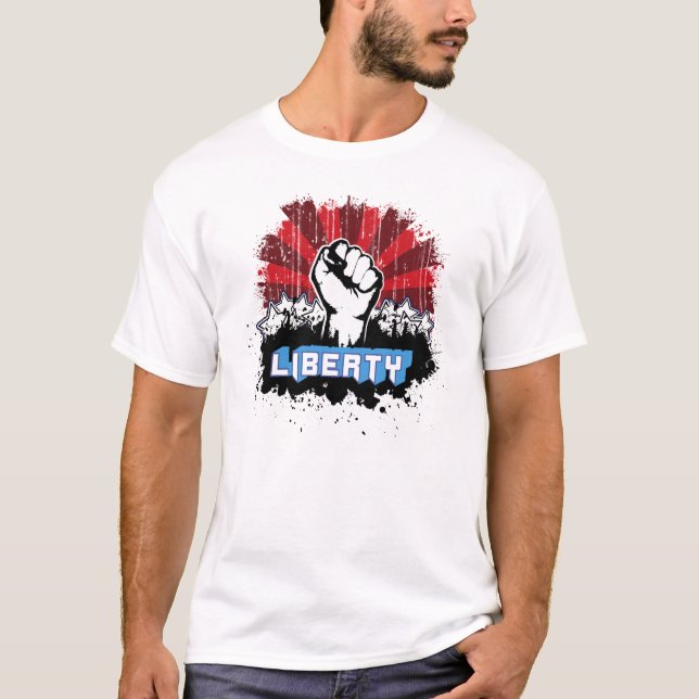 T-shirt Poing de liberté avec le logo (Devant)