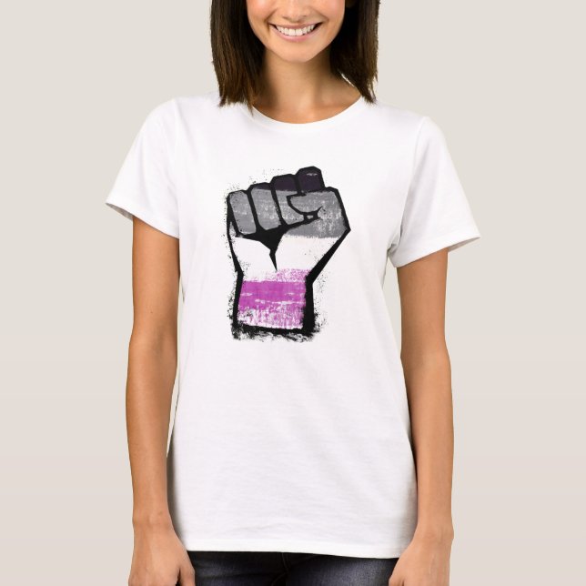 T-shirt Poing de protestation asexué (Devant)