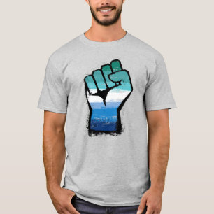 T-shirt Poing de protestation gay masculin