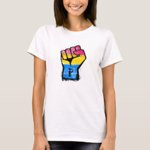 T-shirt Poing de protestation pansexuel