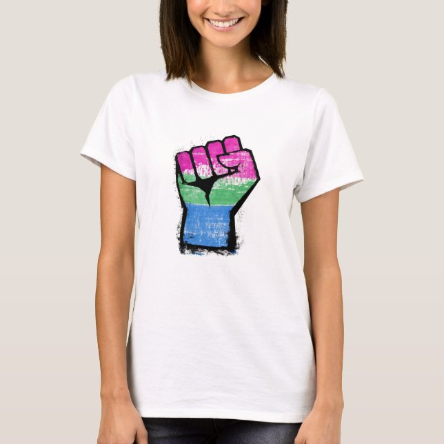 T-shirt Poing de protestation polysexuel (Devant)