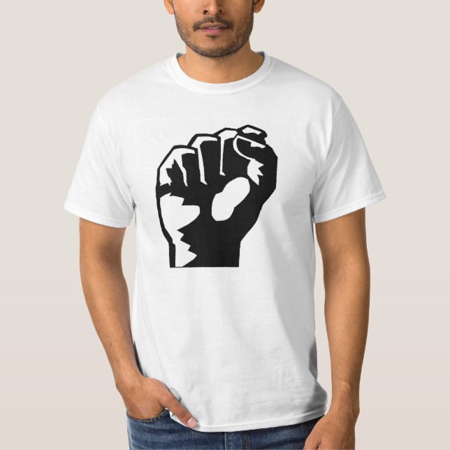 T-shirt Poing de puissance noire (Devant)