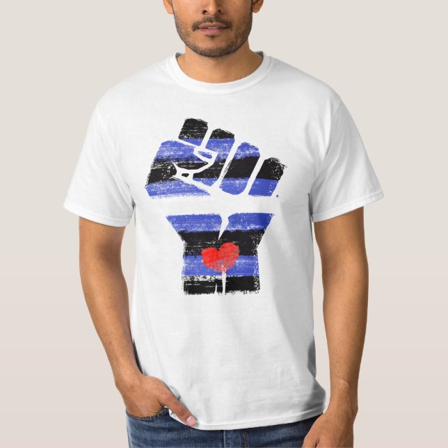 T-SHIRT POING DE RÉSISTANCE EN CUIR (Devant)