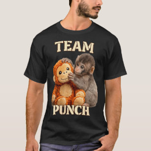 T-shirt poing d'équipe de singe féminin