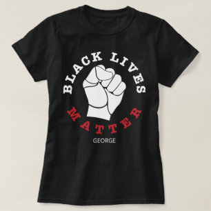 T-shirt Poing élevé Black Lives Matière Customisée Nom