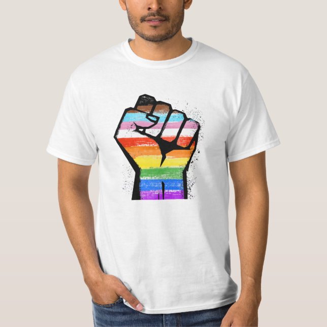 T-SHIRT POING FIERTE DU PROGRÈS LGBTQ (Devant)