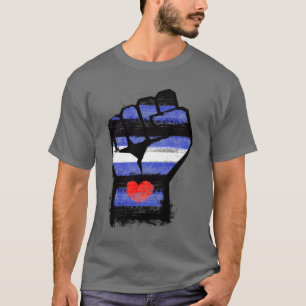 T-shirt Poing Fierté en cuir