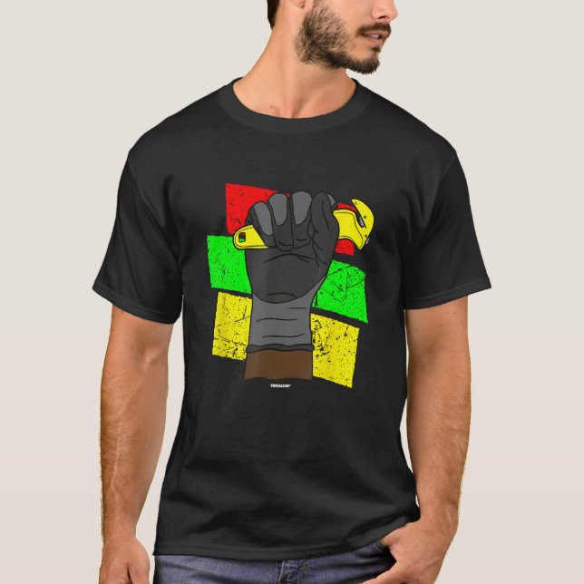 T-shirt Poing Ganté Collègue Swagazon Associé Hist Noir (Devant)