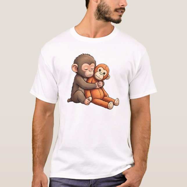 T-shirt Poing Le Bébé Singe Design (Devant)