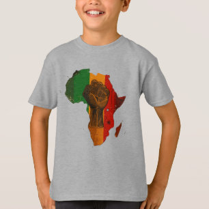 T-shirt Poing levé panafricain & Afrique - Plan