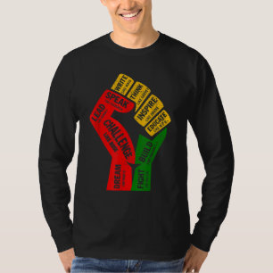 T-shirt Poing main Inspirant Black Leaders puissance Black