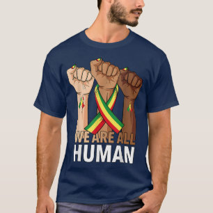 T-shirt Poing Main Nous Sommes Tous Humains - Noir Mois D'