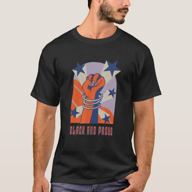 T-shirt Poing noir créatif et fier noir (Devant)