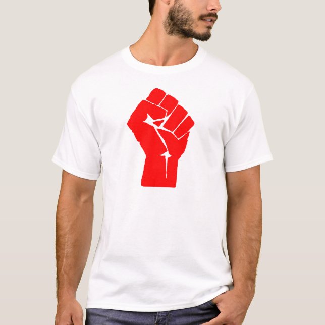 T-shirt poing rouge (Devant)