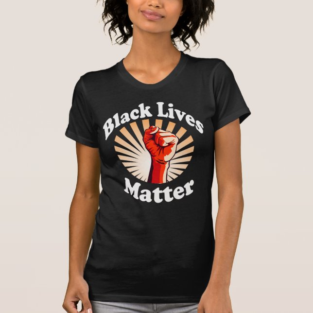 T-shirt Poing Rouge Black Lives Matter BLM (Devant)