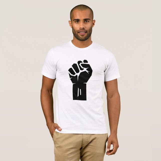 T-shirt Poing serré rised par noir (Devant entier)