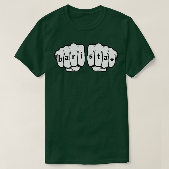 T-shirt Poings barista 5 (Design devant)