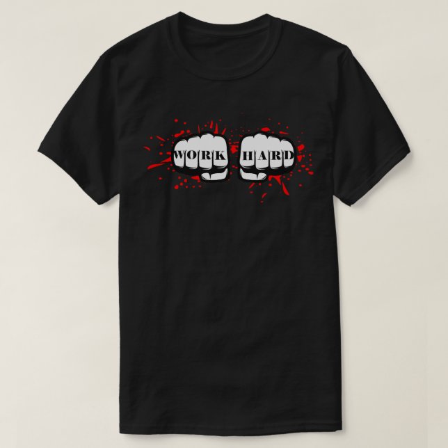 T-shirt Poings de combat dur (Design devant)