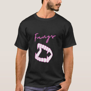 T-shirt Poings (dents de vampire rose)