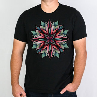T-shirt Poinsettia Noël Floral Élégant Vacances d'hiver
