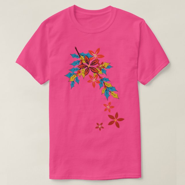 T-shirt Poinsettia Sprig (Design devant)
