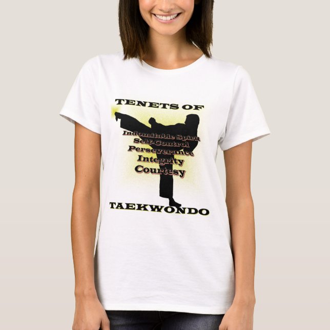T-shirt Point culminant d'or de principes de TKD (Devant)