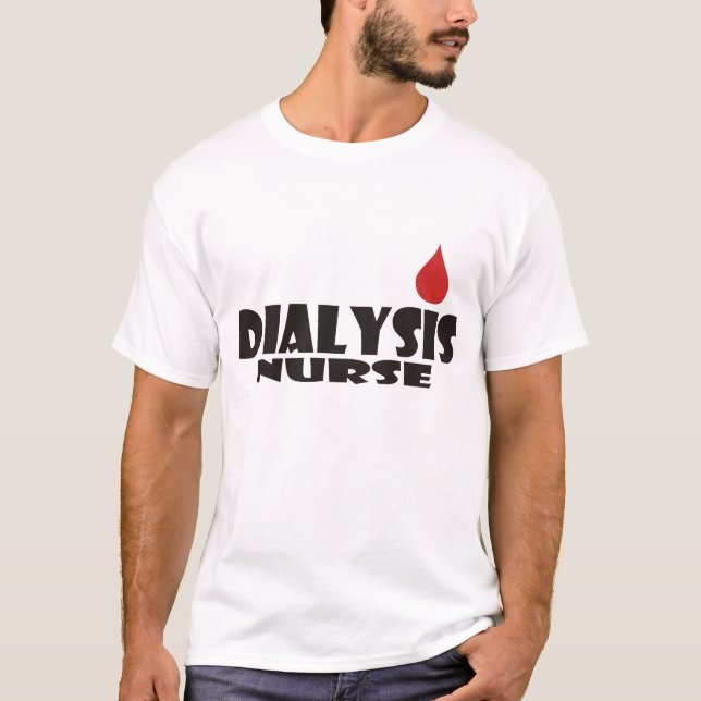 T-shirt Point de baisse de sang d'infirmière de dialyse (Devant)