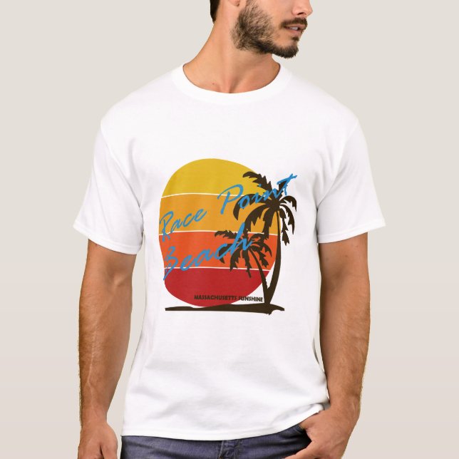 T-shirt Point de course d'été - massachusetts (Devant)