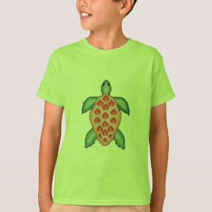 T-shirt Point de croix de tortue de mer