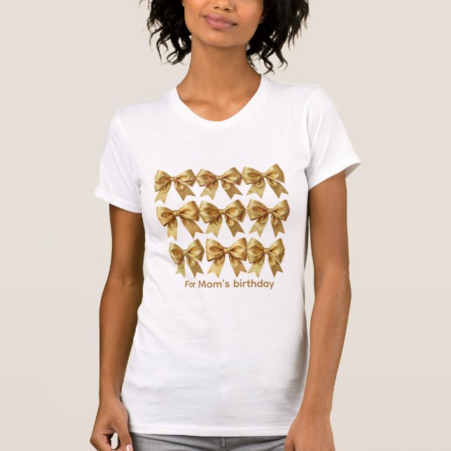 T-shirt Point de mire pailleté or royal (Devant)