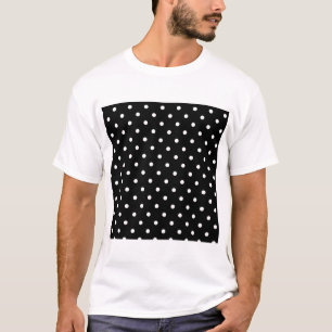 T-shirt point de polka noir