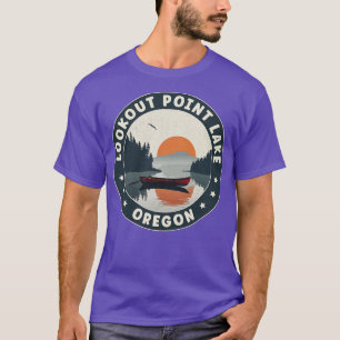 T-shirt Point de vue Lac Oregon coucher de soleil