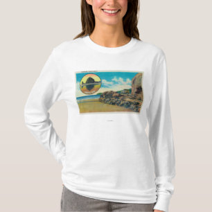 T-shirt Point d'étreinte à la plage de canon et à la ro