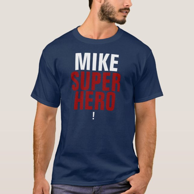 T-shirt Point d'exclamation de Mike Supehero (Devant)