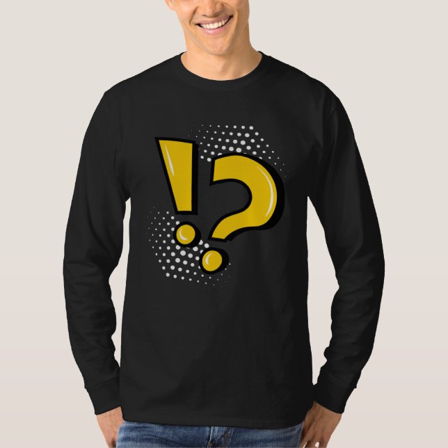 T-shirt Point d'exclamation Point d'interrogation Marque d (Devant)
