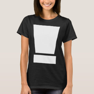 T-shirt Point d'exclamation Simple Noir et Blanc Ponctuati
