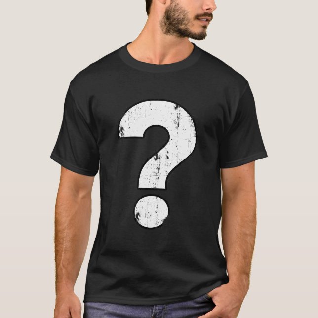 T-shirt Point d'interrogation en détresse (Devant)
