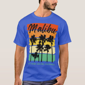T-shirt Point Dume Malibu California Palm Trees Retro