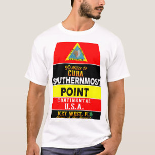T-shirt Point le plus méridional de la bouée de Key West F