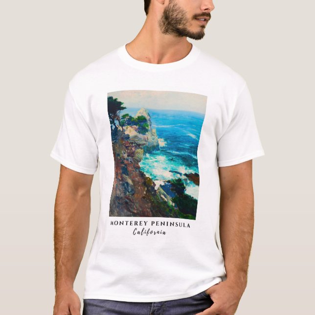 T-shirt Point Lobos Monterey Peninsula Californie Mer (Devant)