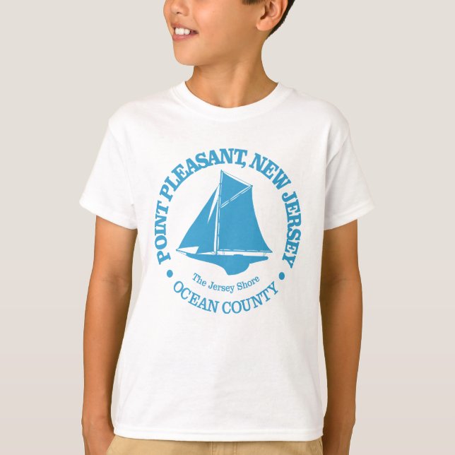 T-shirt Point Pleasant NJ (sloop) (Devant)