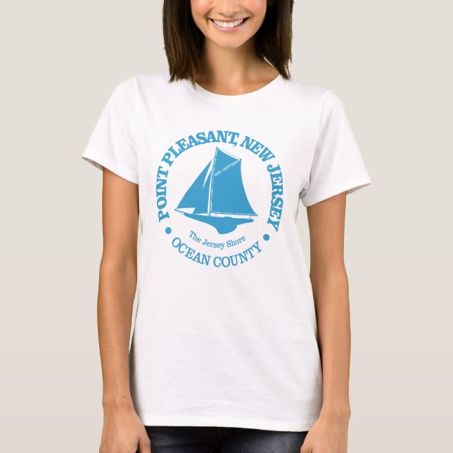 T-shirt Point Pleasant NJ (sloop) (Devant)