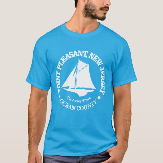 T-shirt Point Pleasant NJ (sloop) (Devant)