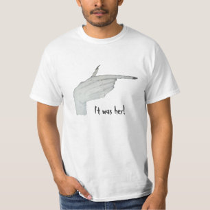T-shirt Pointage de la main effrayante de monstre avec le